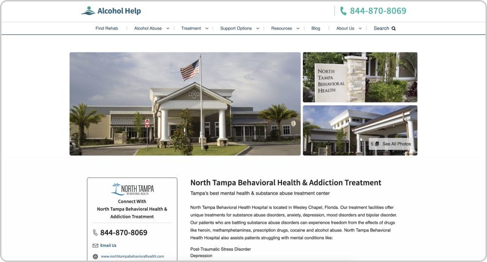 Alcohol Help website section